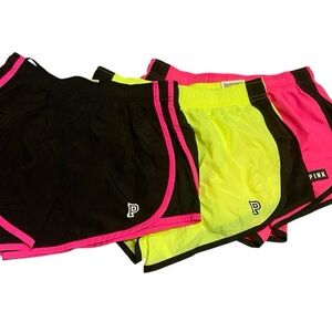 PINK Victoria's Secret Athletic Shorts Black and Yellow